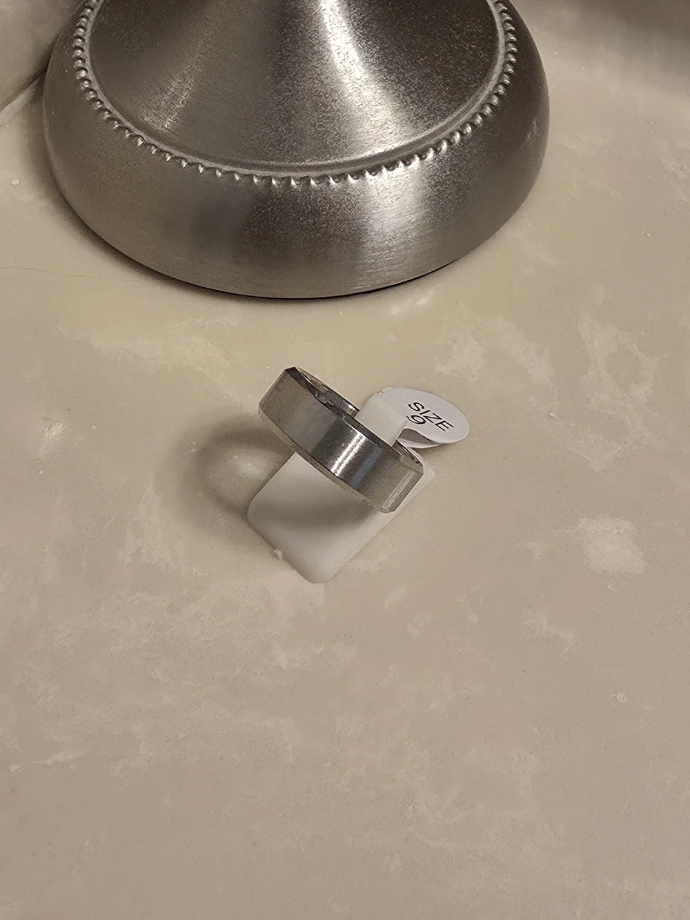 Men's Brushed Silver Ring Band Size 9